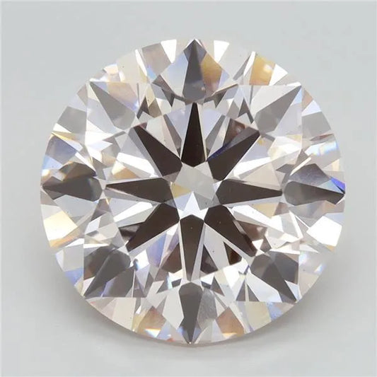 7.52ct Round Lab Grown Diamond (Colour Light Pink, Clarity VS2, Cut ID, IGI Certified)