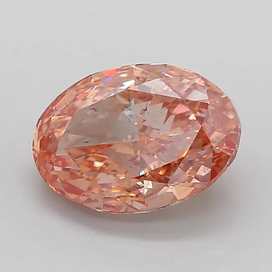5.55ct Oval Lab Grown Diamond (Colour Fancy Pinkish Brown, Clarity SI1, IGI Certified)