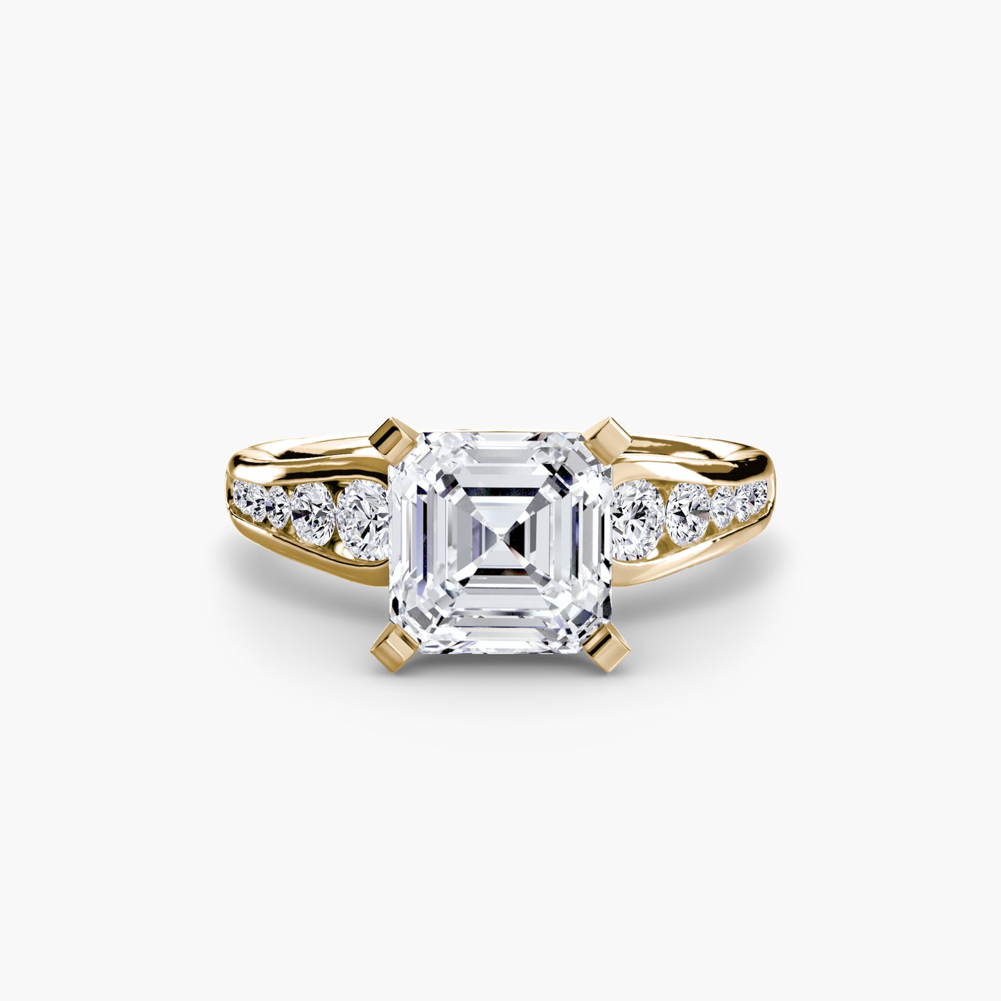 Solitaire with Pavé Lumière