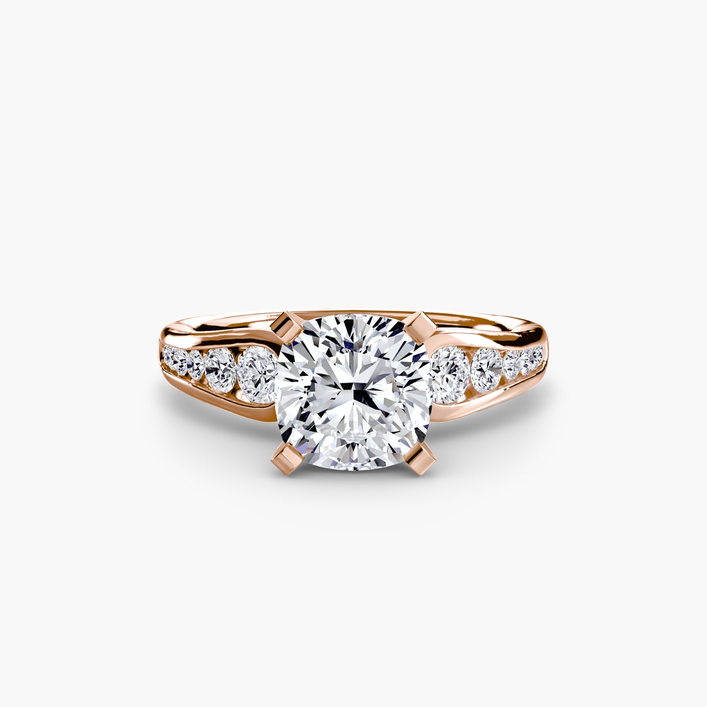 Solitaire with Pavé Lumière