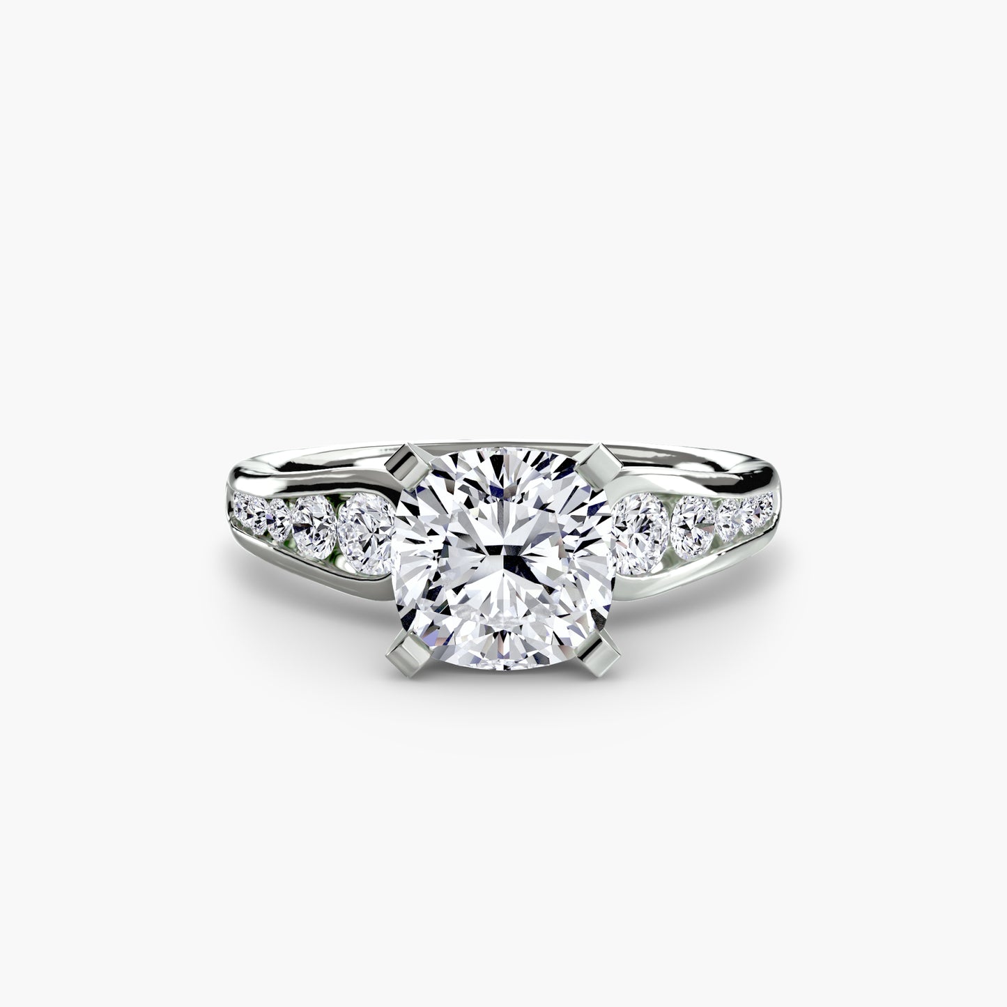 Solitaire with Pavé Lumière