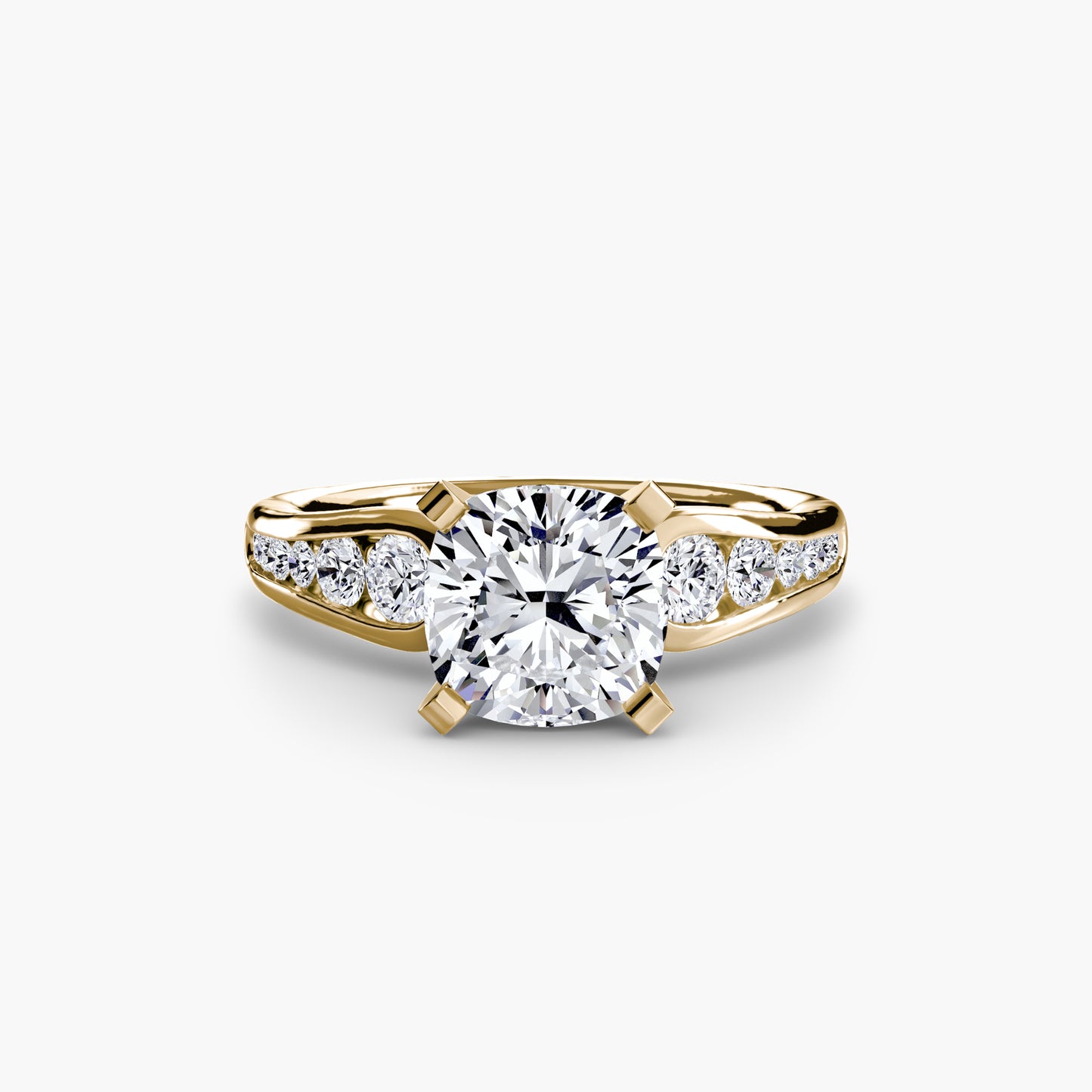 Solitaire with Pavé Lumière