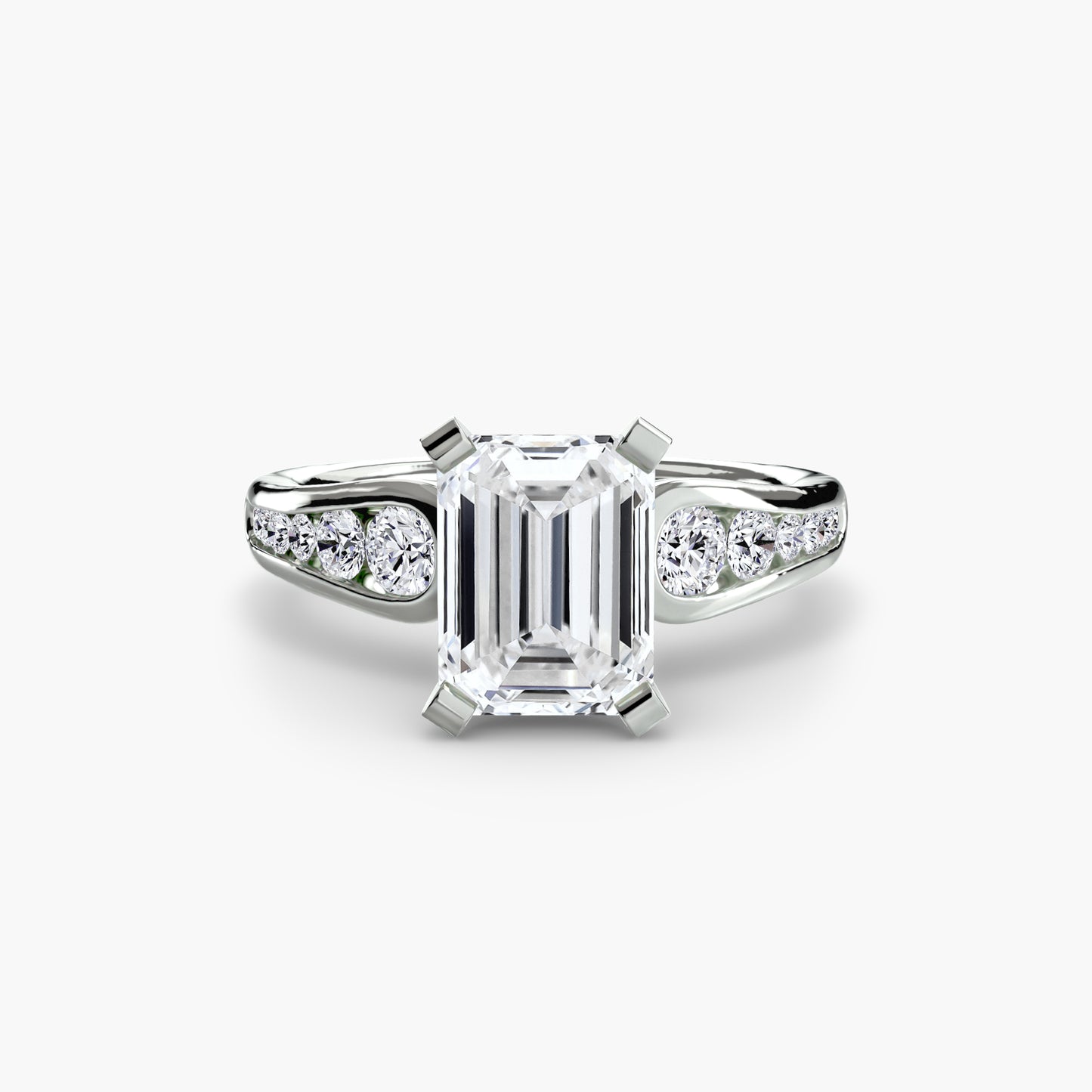 Solitaire with Pavé Lumière