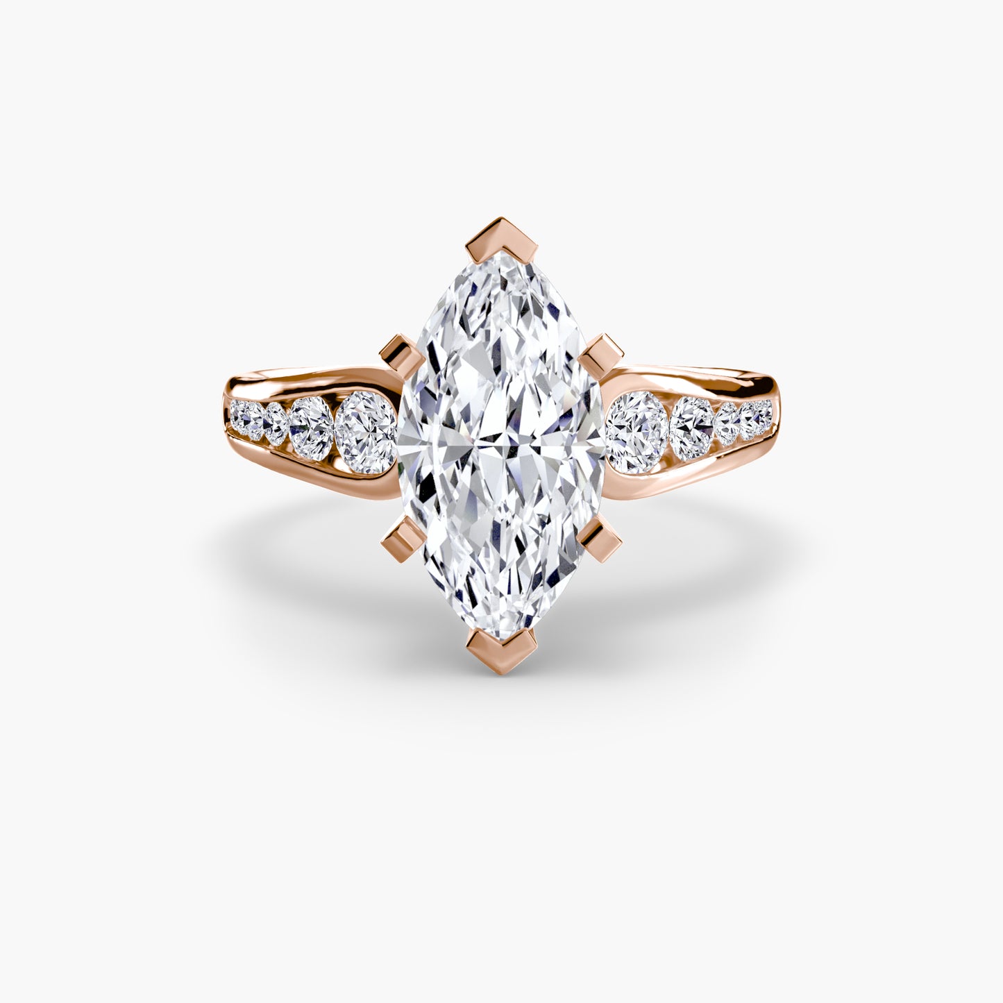 Solitaire with Pavé Lumière