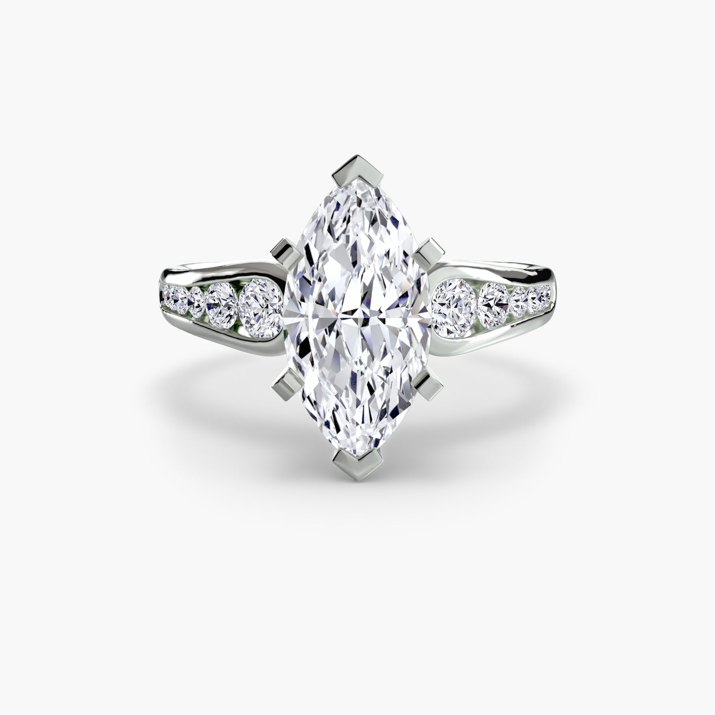 Solitaire with Pavé Lumière