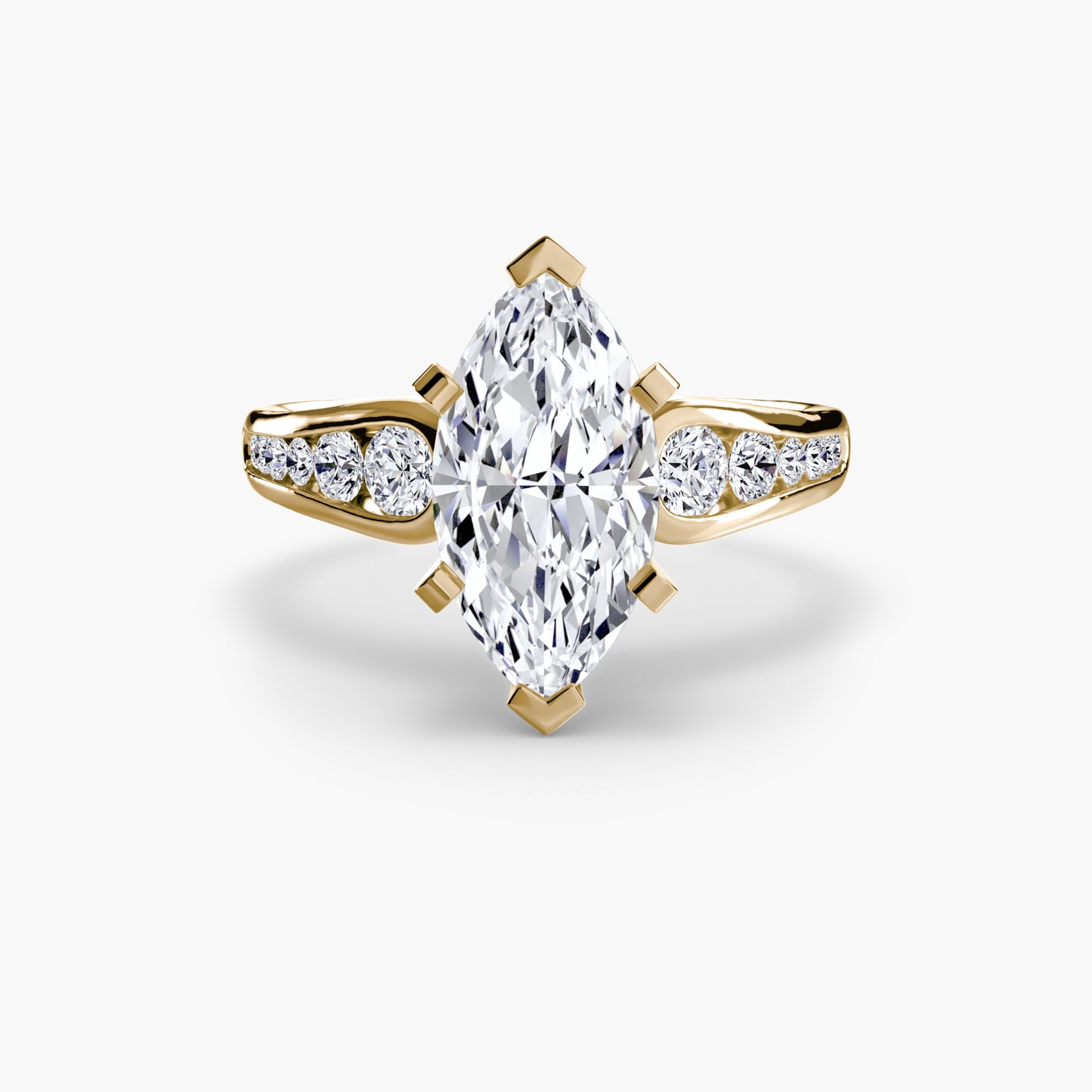 Solitaire with Pavé Lumière