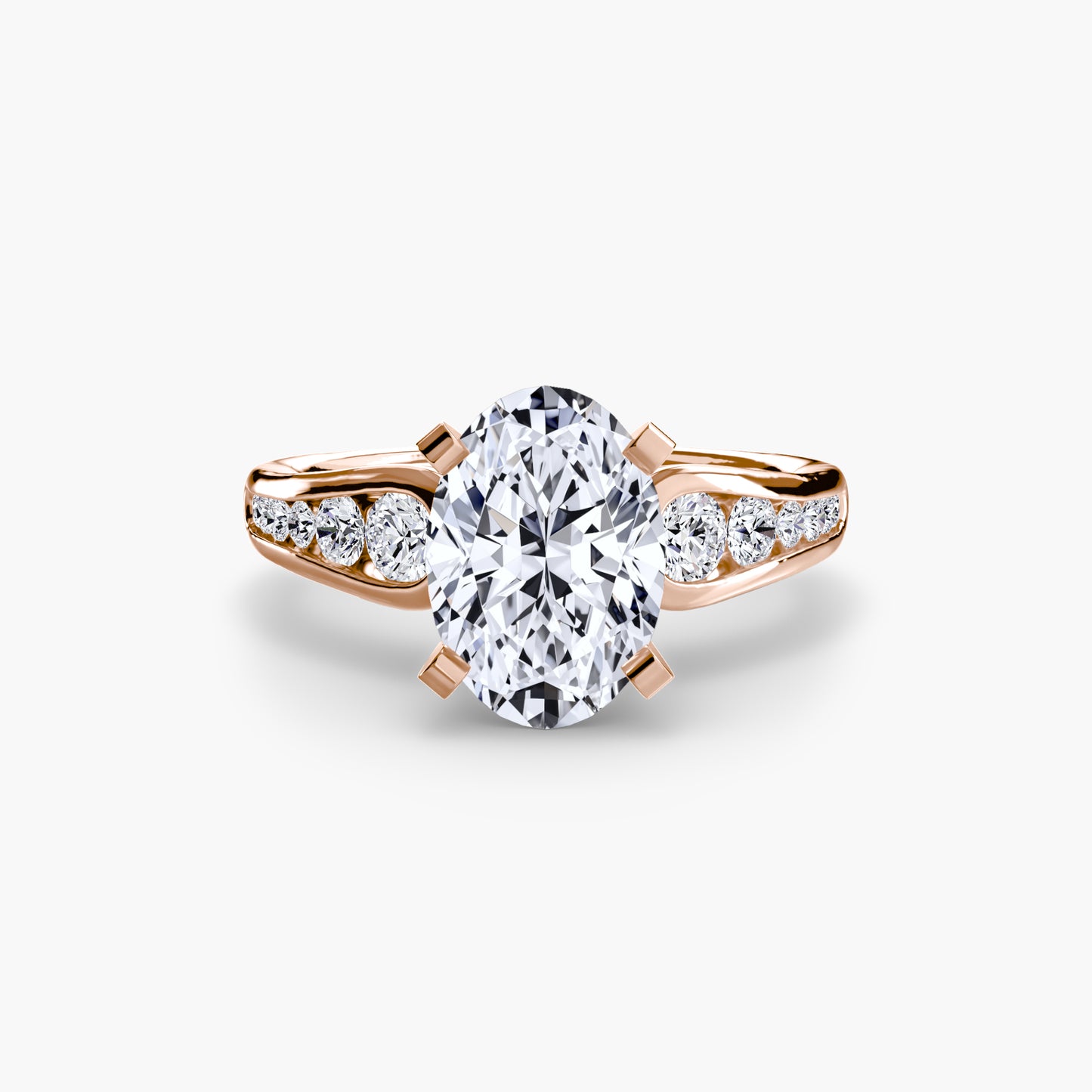 Solitaire with Pavé Lumière
