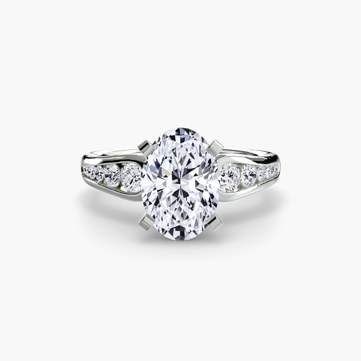 Solitaire with Pavé Lumière