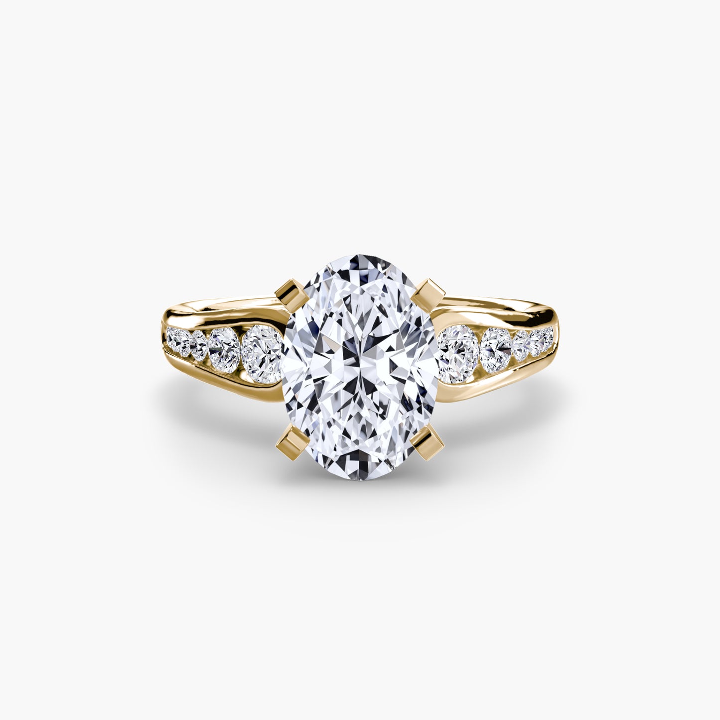 Solitaire with Pavé Lumière