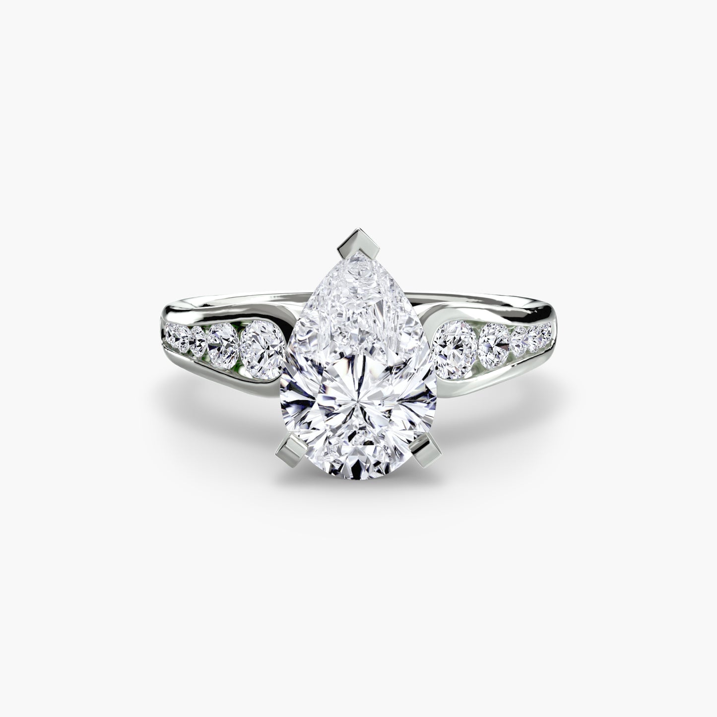 Solitaire with Pavé Lumière