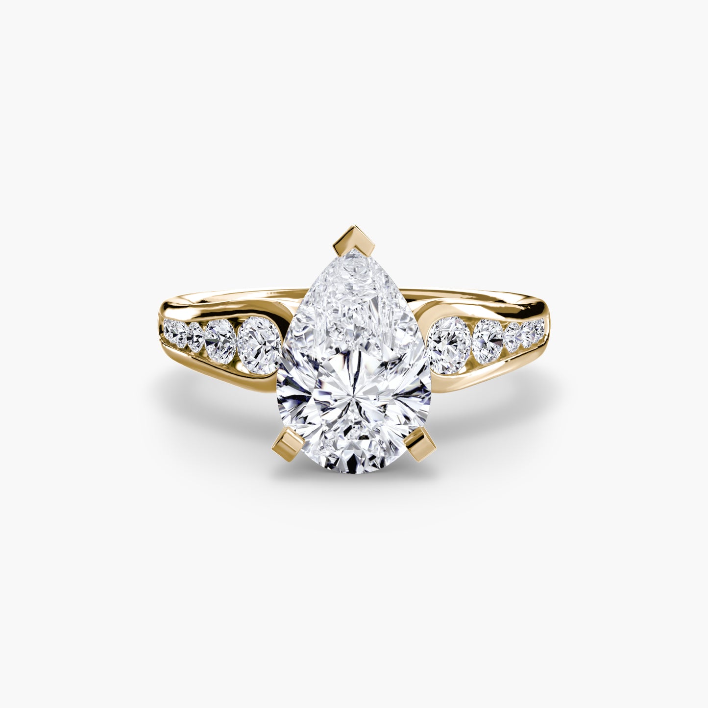 Solitaire with Pavé Lumière