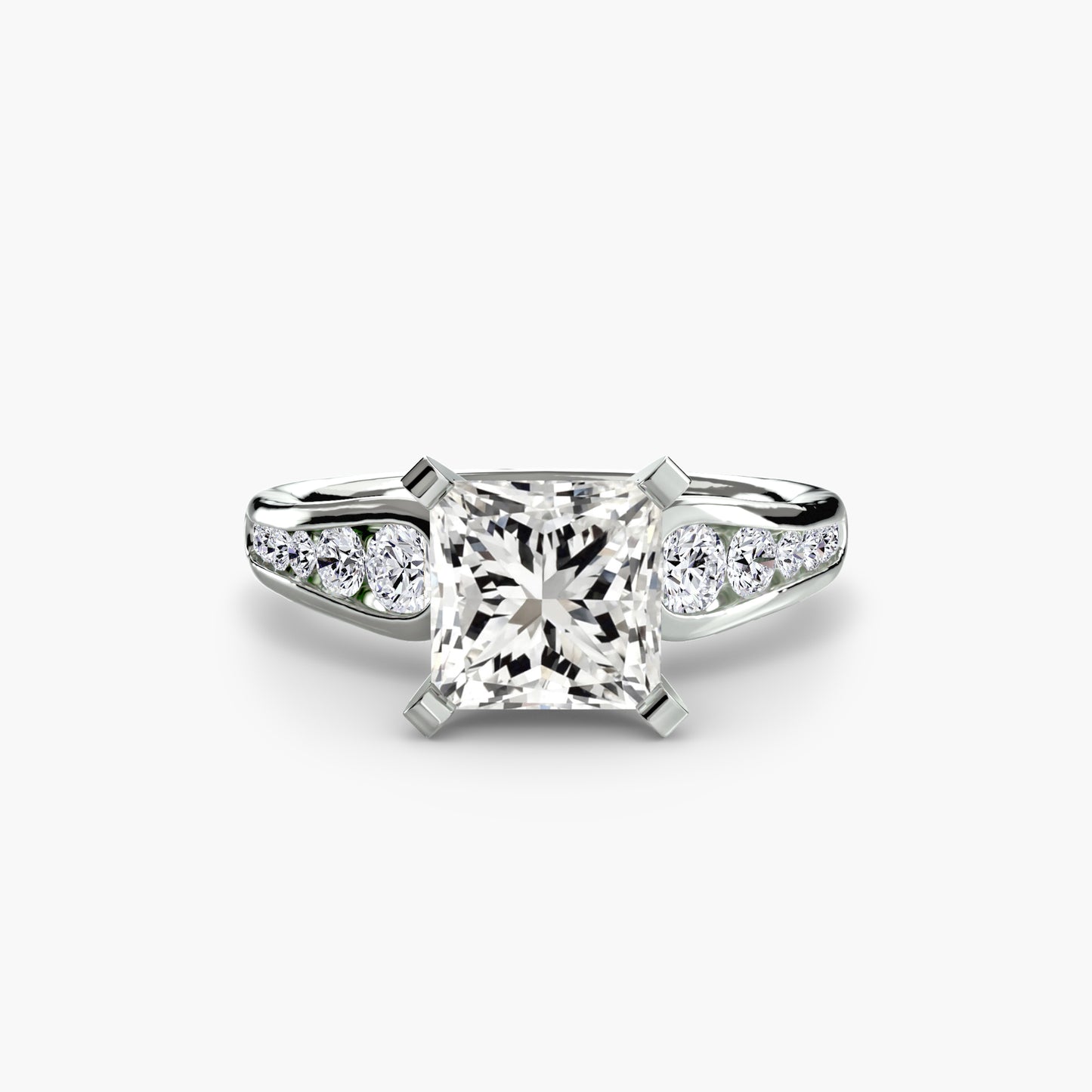 Solitaire with Pavé Lumière