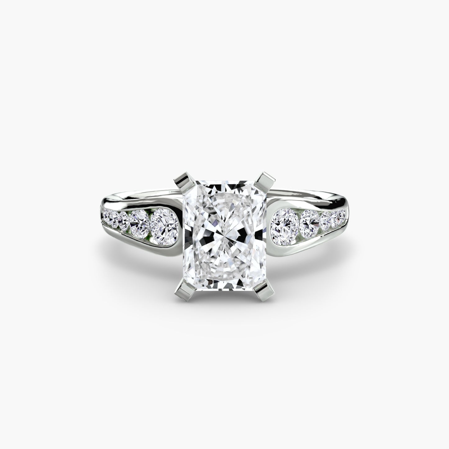 Solitaire with Pavé Lumière