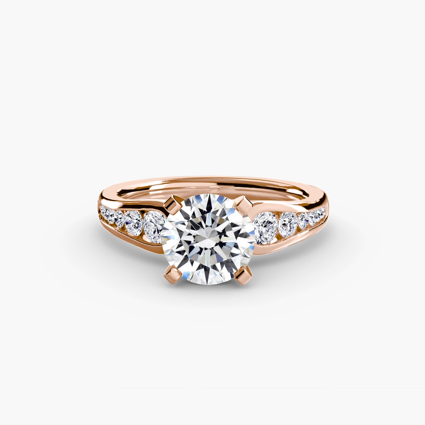 Solitaire with Pavé Lumière