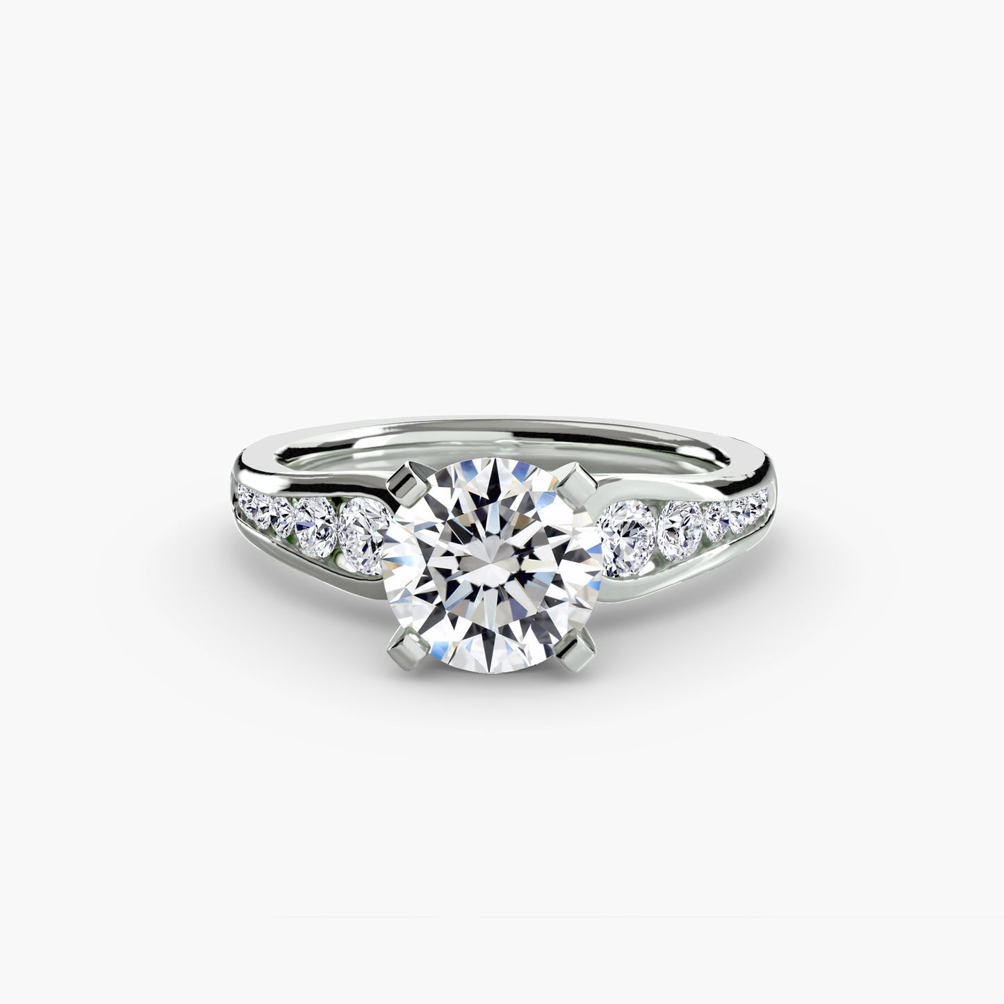 Solitaire with Pavé Lumière