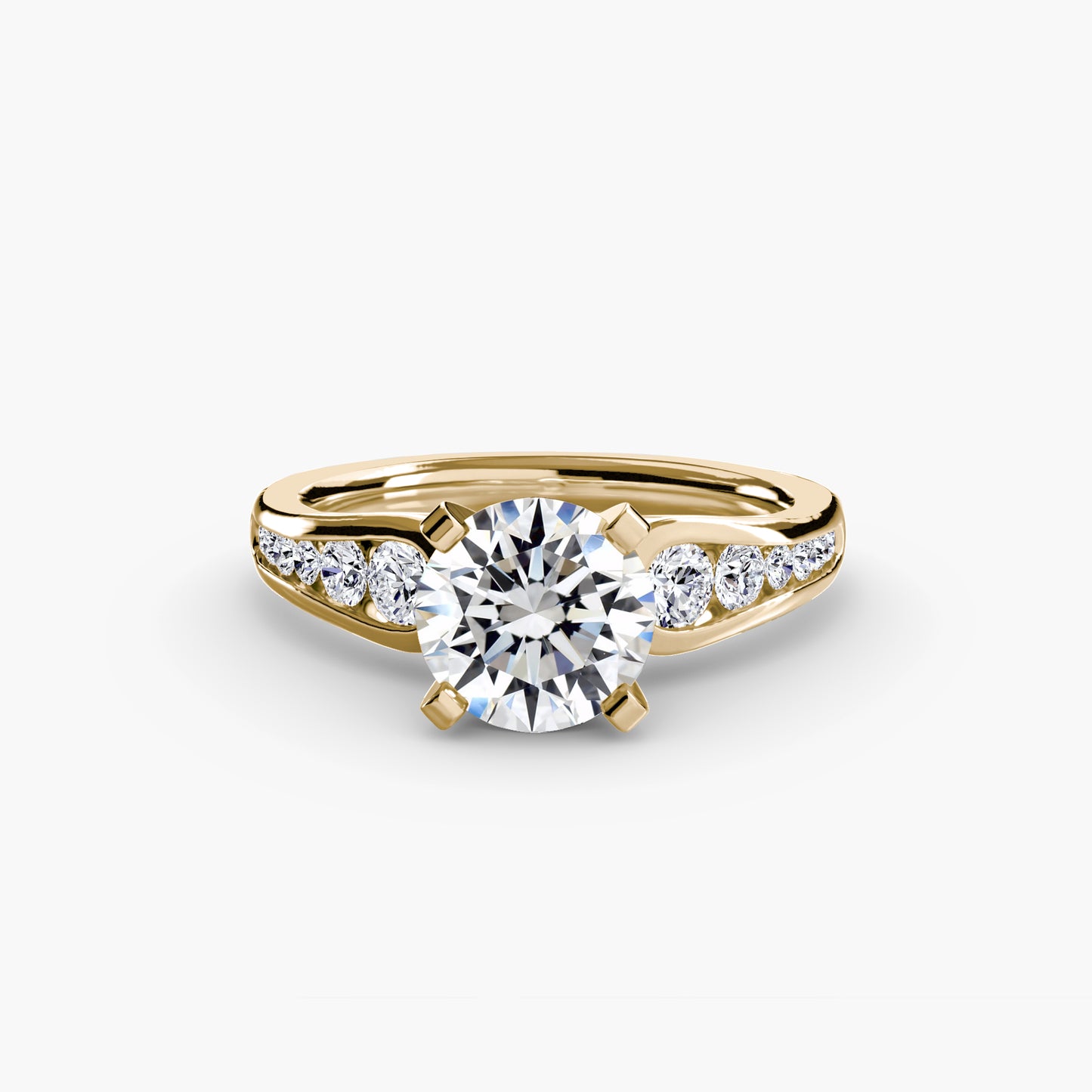 Solitaire with Pavé Lumière
