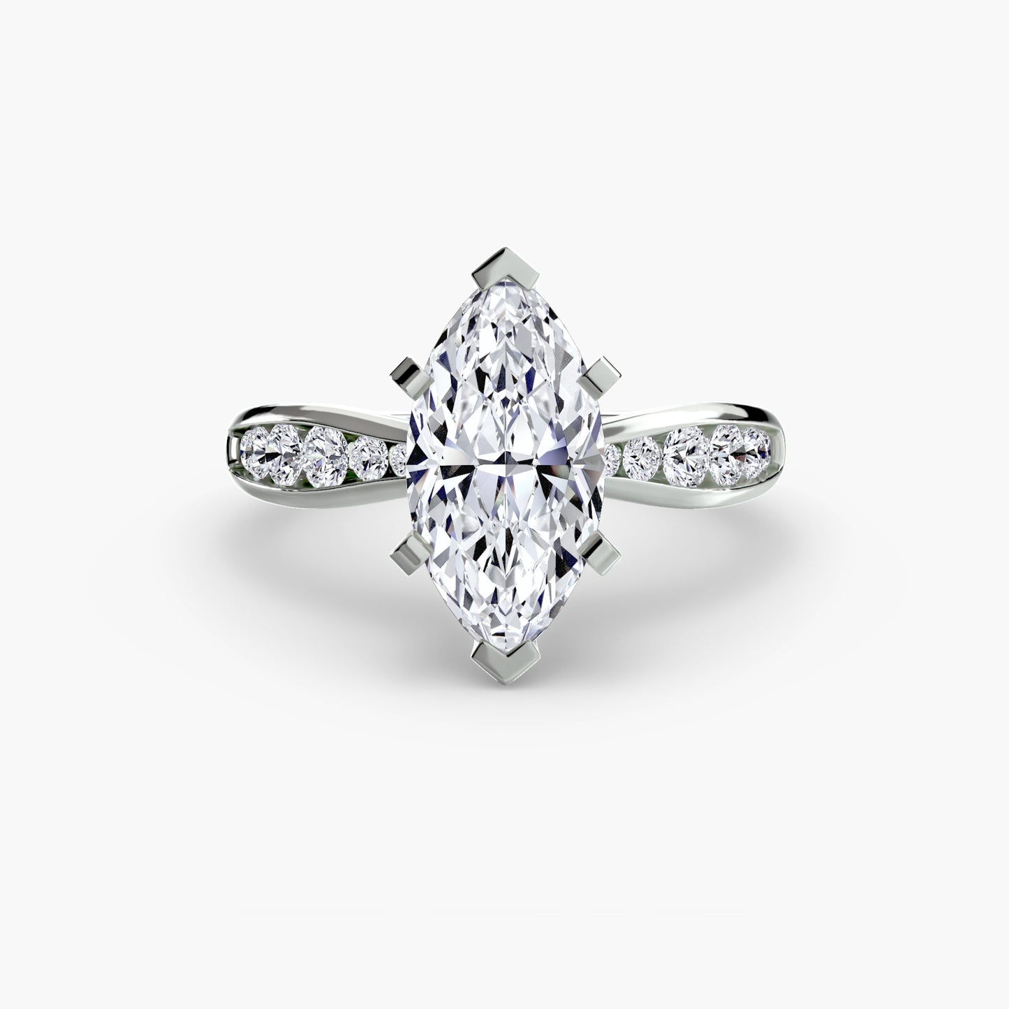 Solitaire with Pavé Elegance