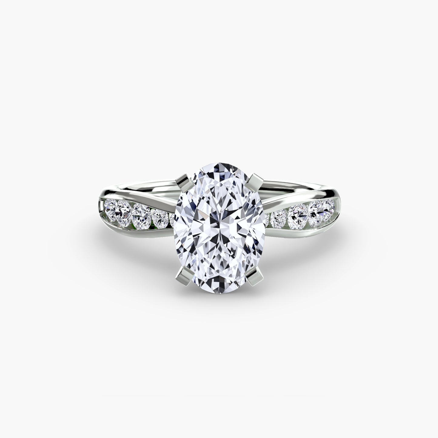 Solitaire with Pavé Elegance