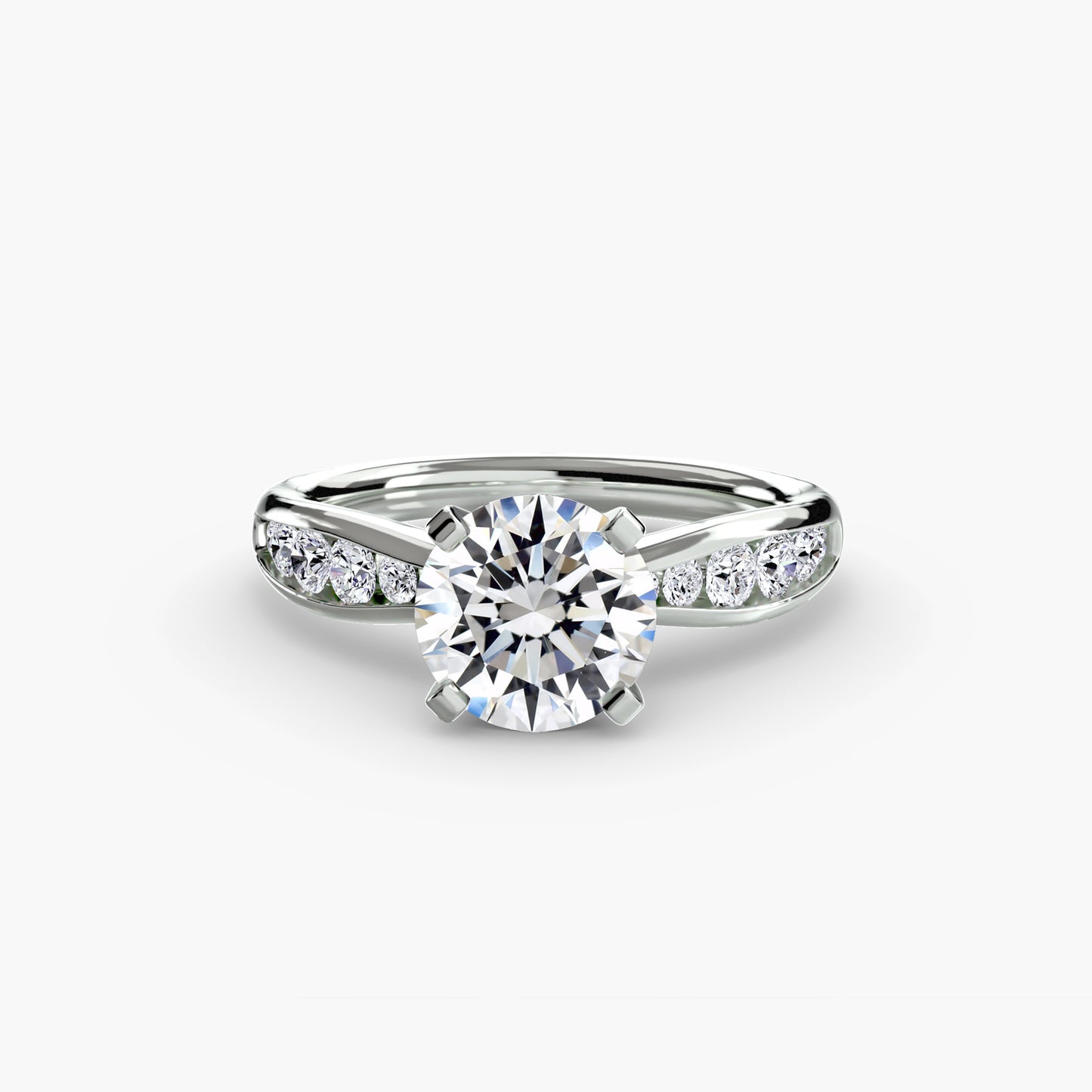 Solitaire with Pavé Elegance