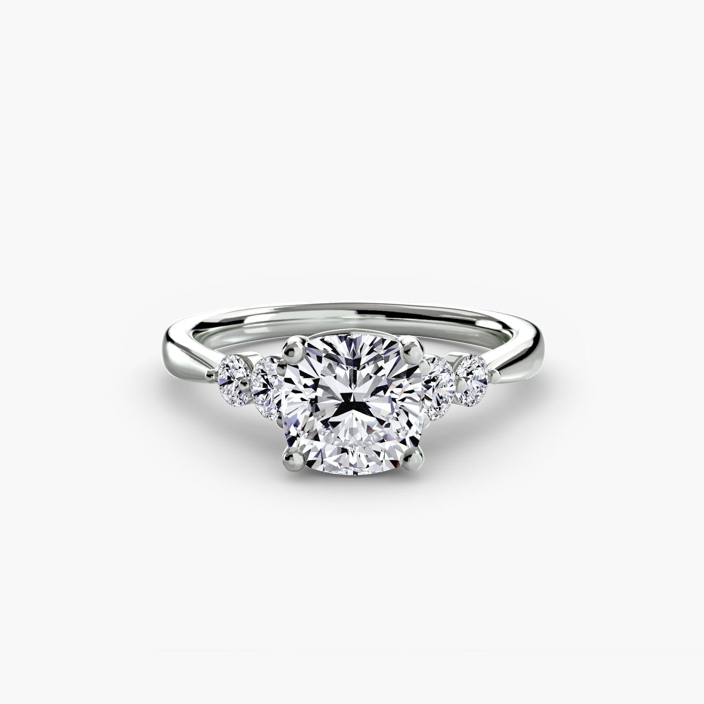 Solitaire with Shoulder Accents – Classic