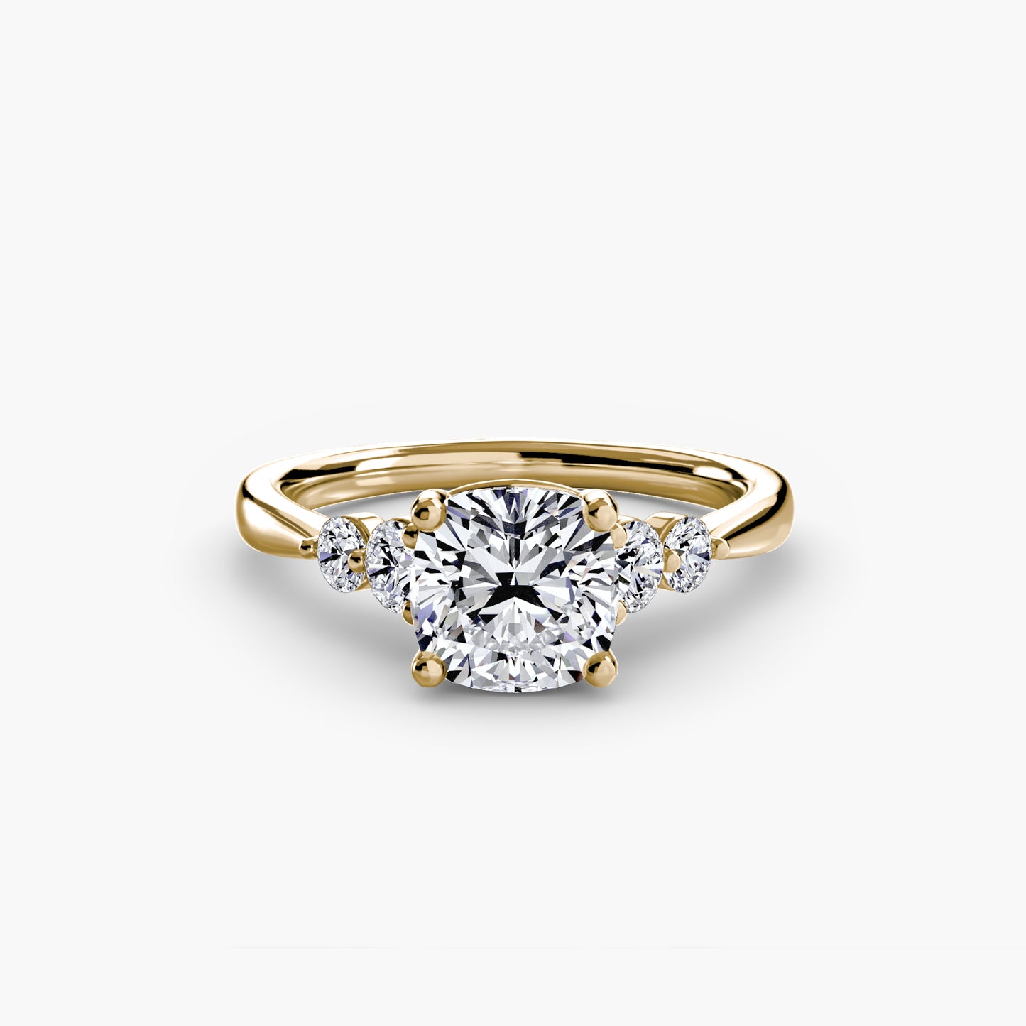 Solitaire with Shoulder Accents – Classic