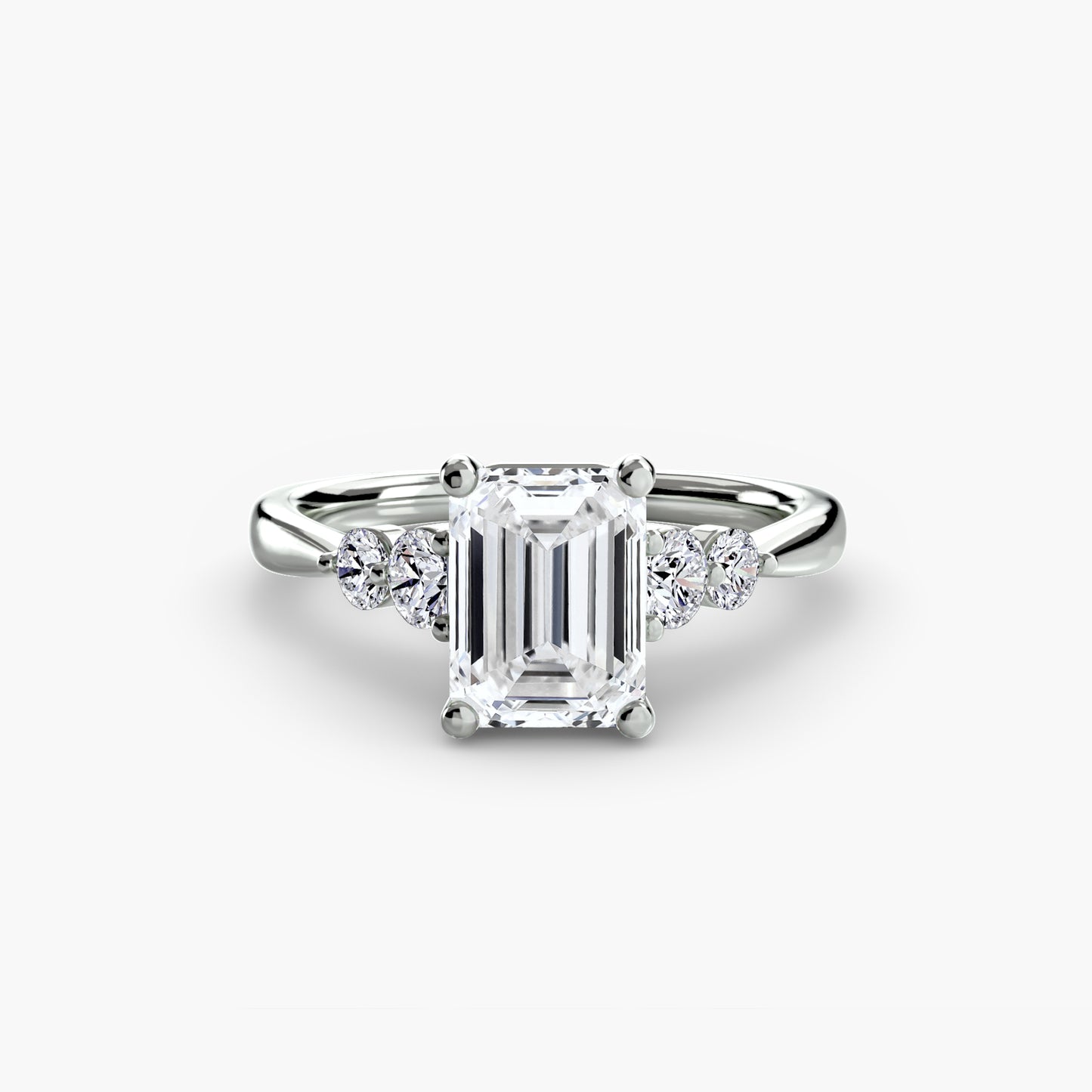 Solitaire with Shoulder Accents – Classic