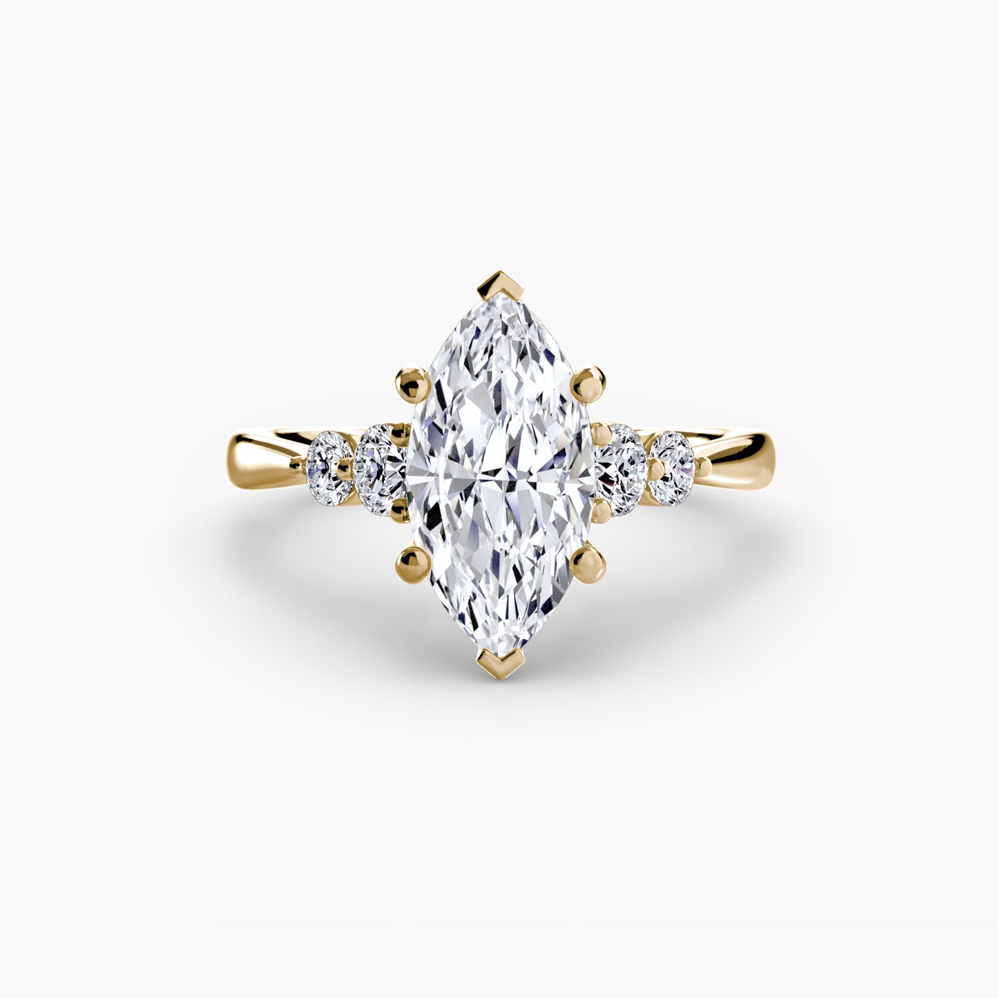 Solitaire with Shoulder Accents – Classic