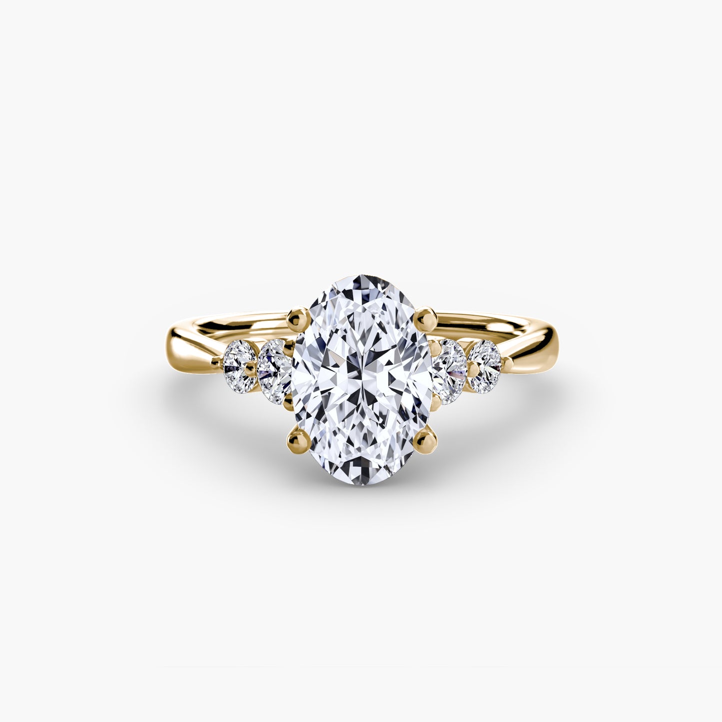 Solitaire with Shoulder Accents – Classic