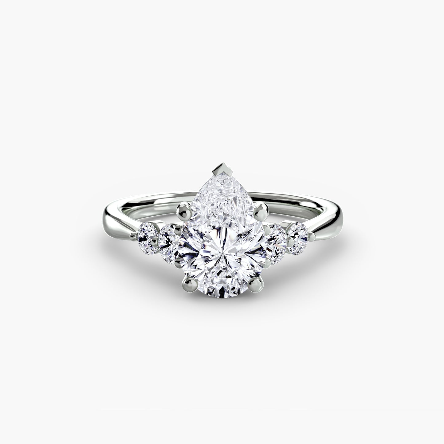 Solitaire with Shoulder Accents – Classic