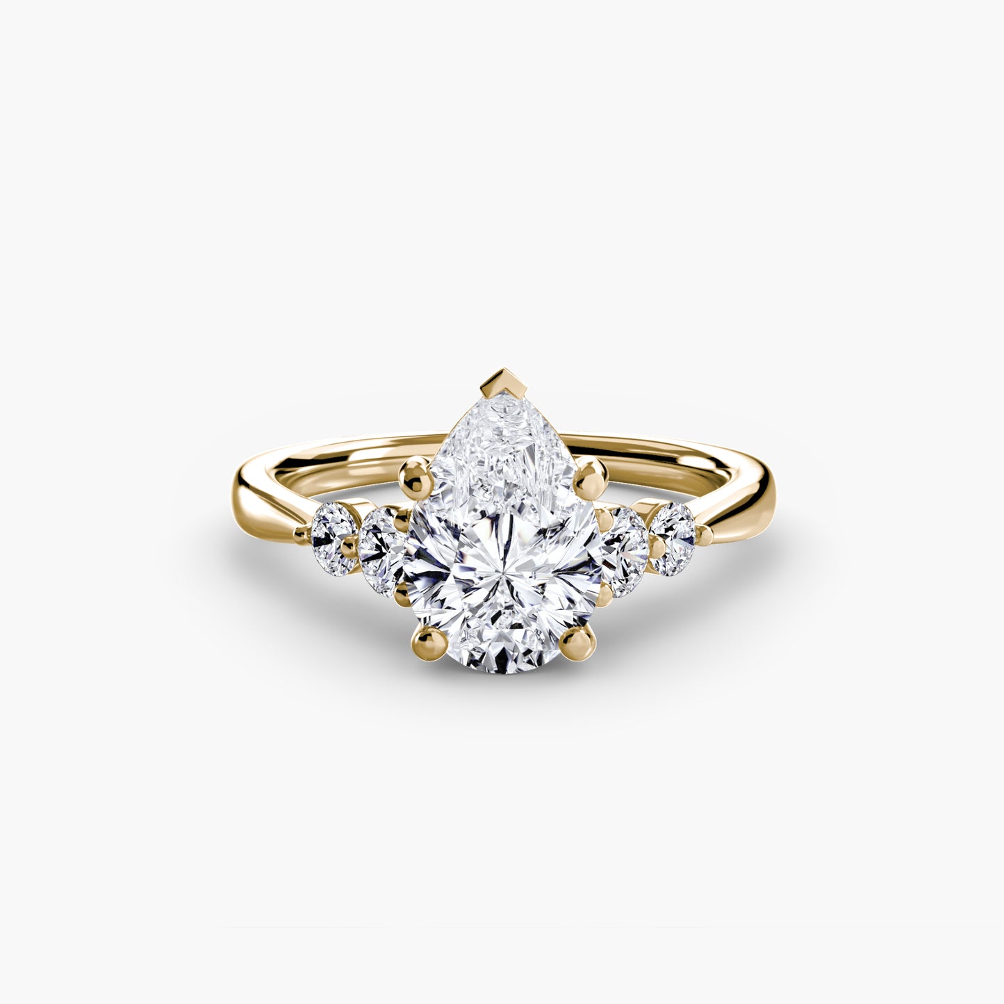 Solitaire with Shoulder Accents – Classic