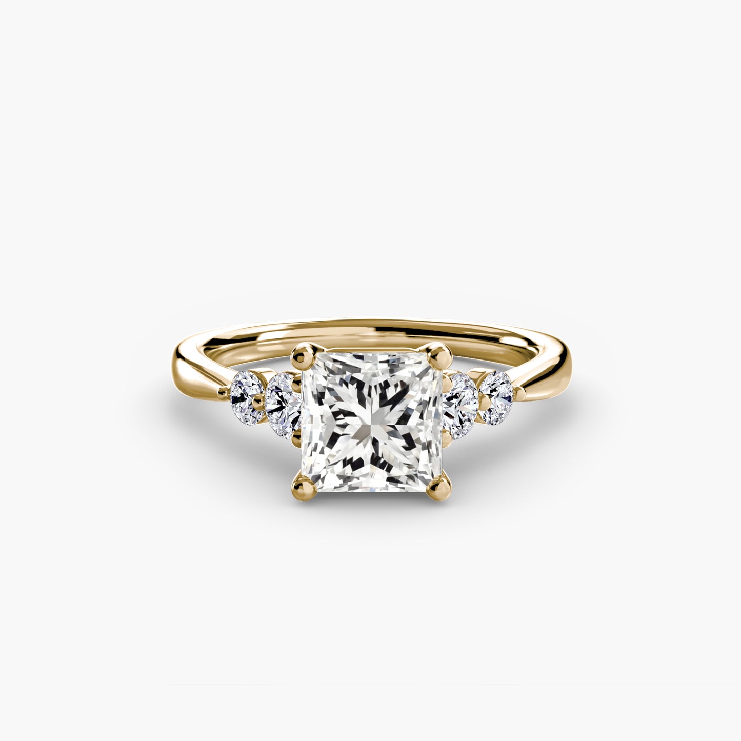 Solitaire with Shoulder Accents – Classic