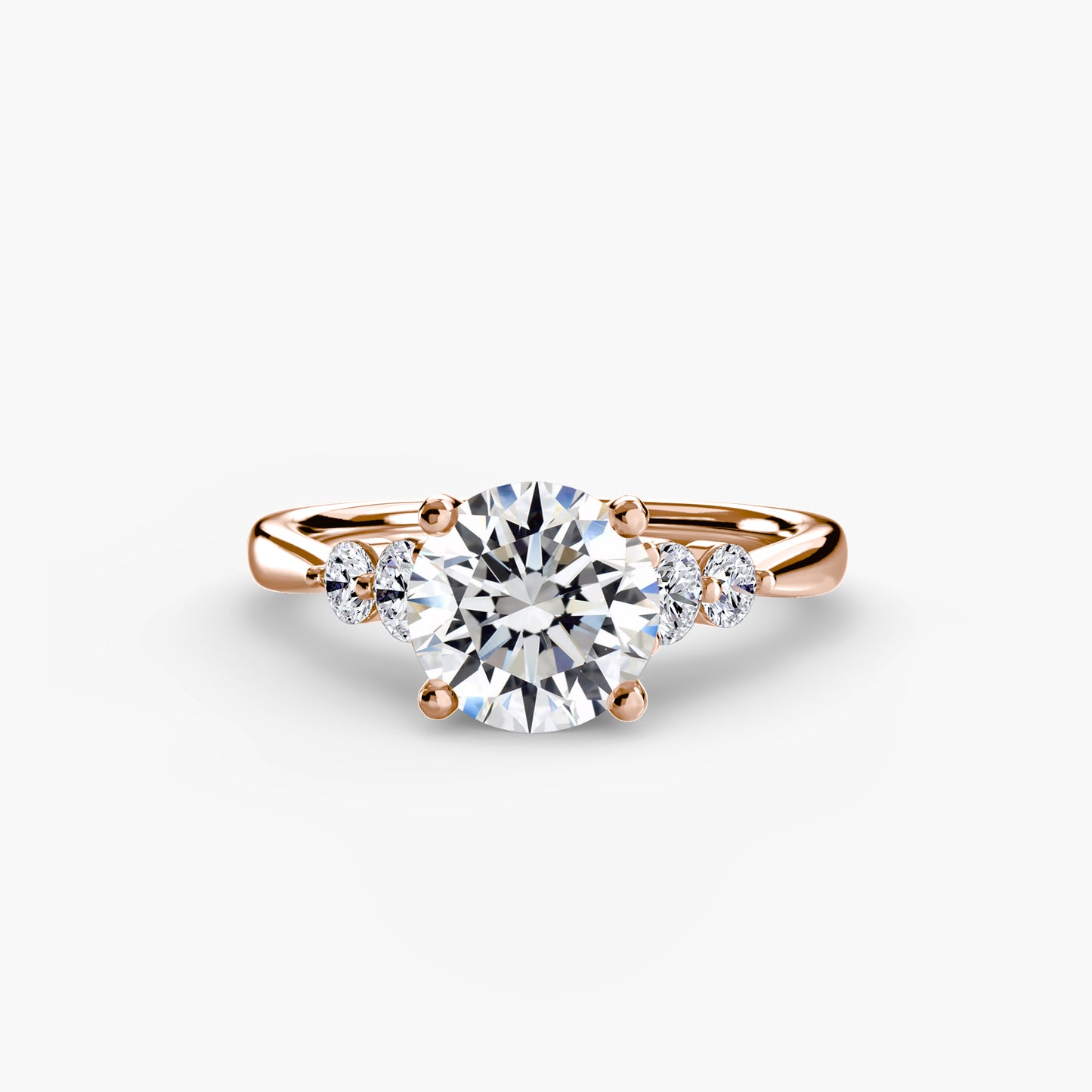 Solitaire with Shoulder Accents – Classic