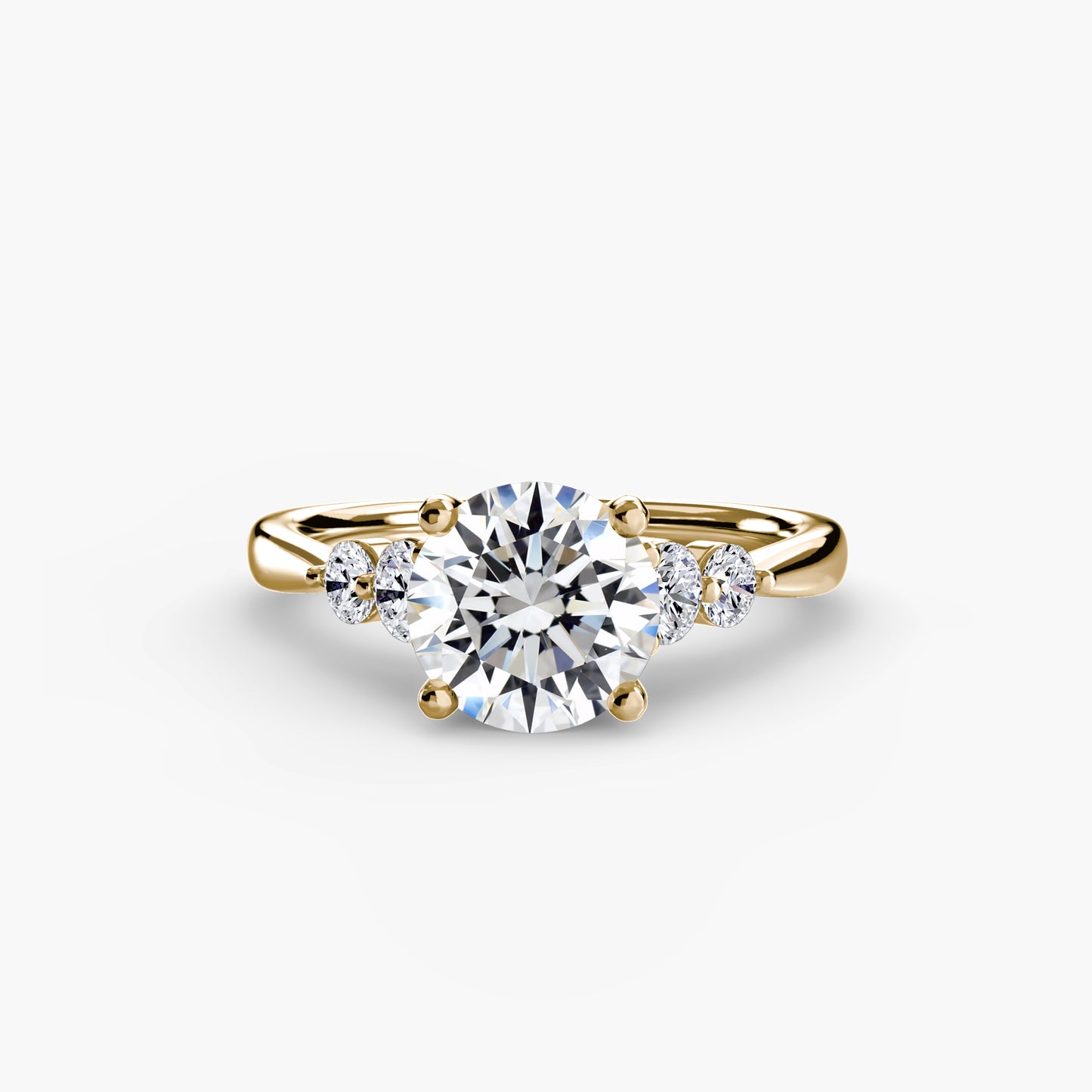 Solitaire with Shoulder Accents – Classic