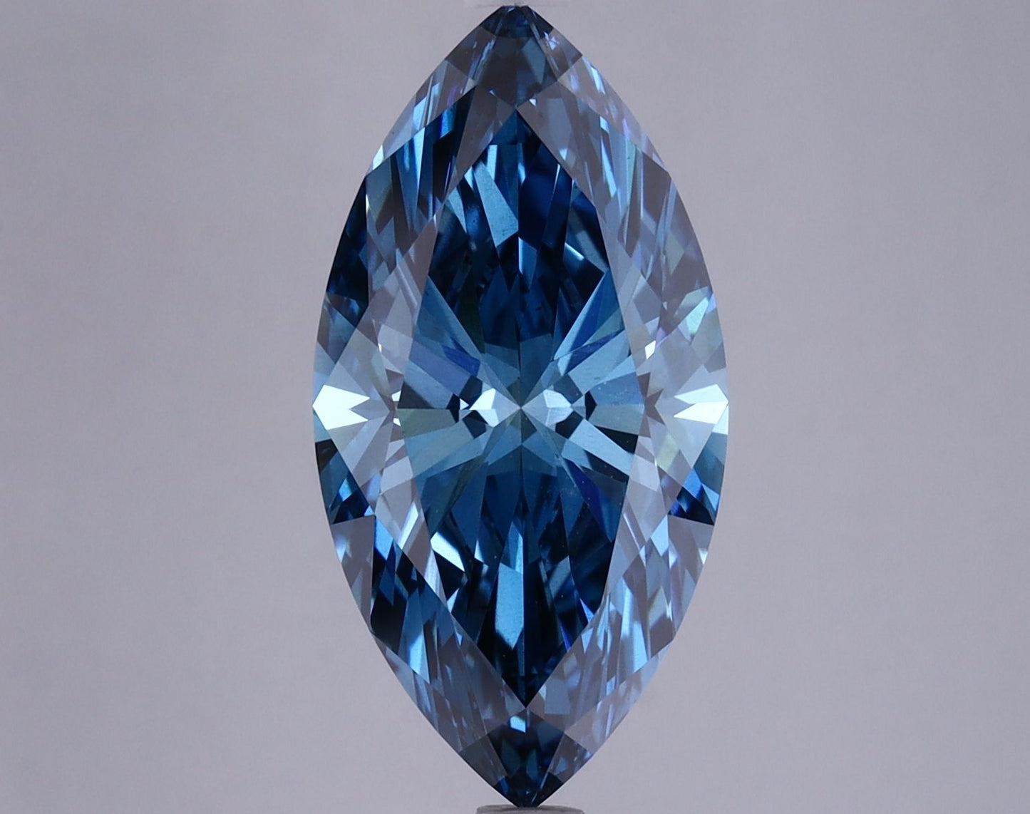 4.21ct Marquise Lab Grown Diamond (Colour Fancy Vivid Blue, Clarity VS2, Cut GD, IGI Certified)